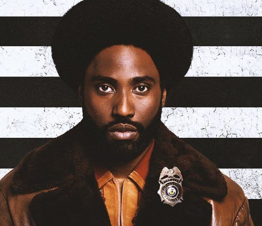 Blackkklansman frame from the movie